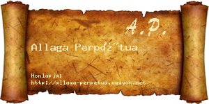 Allaga Perpétua névjegykártya